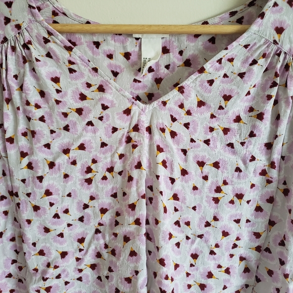 H&M Blouse Pink Printed Size 10 - Picture 3 of 10